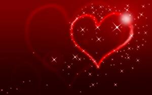 red sparkling heart for The Fez valentine's day dinner buffet