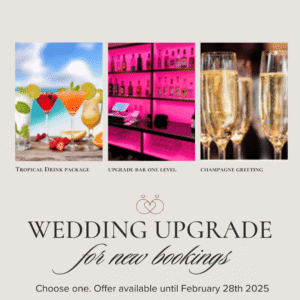 wedding upgrade offer at The Fez