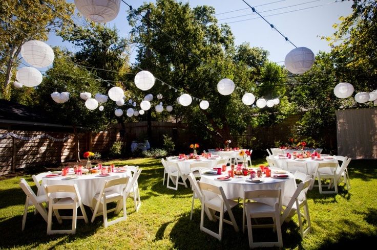 Setup for outdoor party